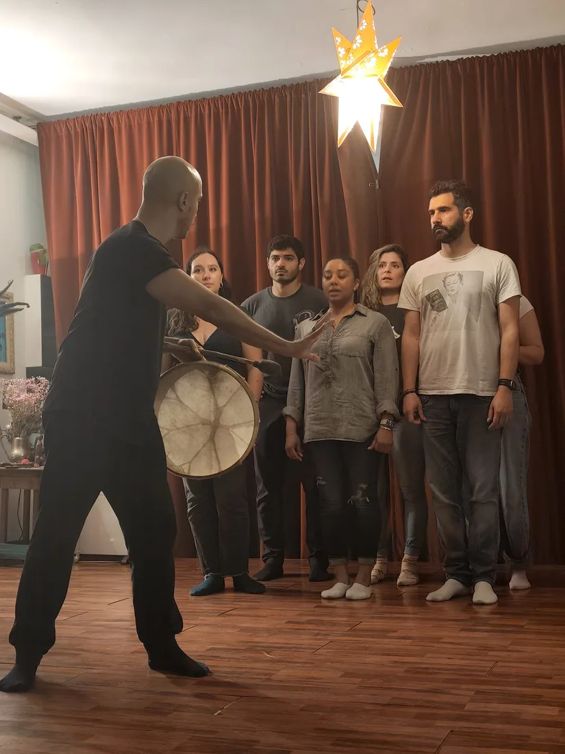 Scene from The Game acting workshop in Mexico City