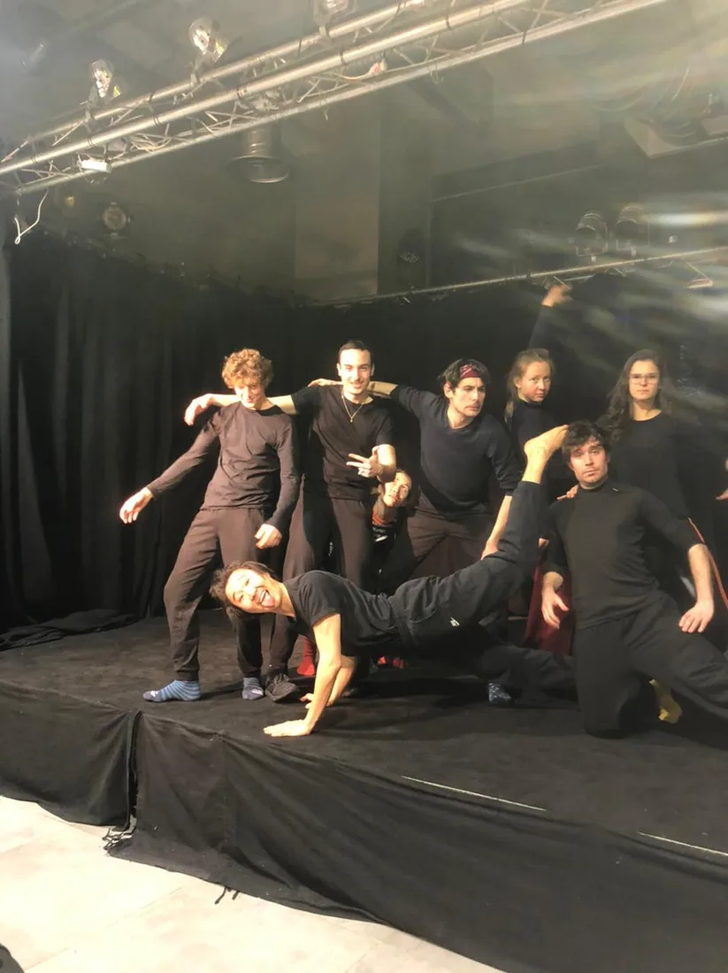 Scene from The Game acting workshop in Mexico City