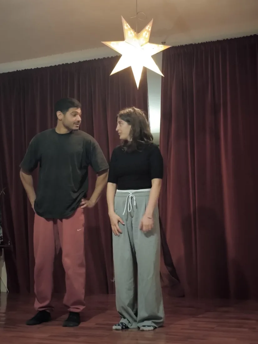 Scene from The Game acting workshop in Mexico City